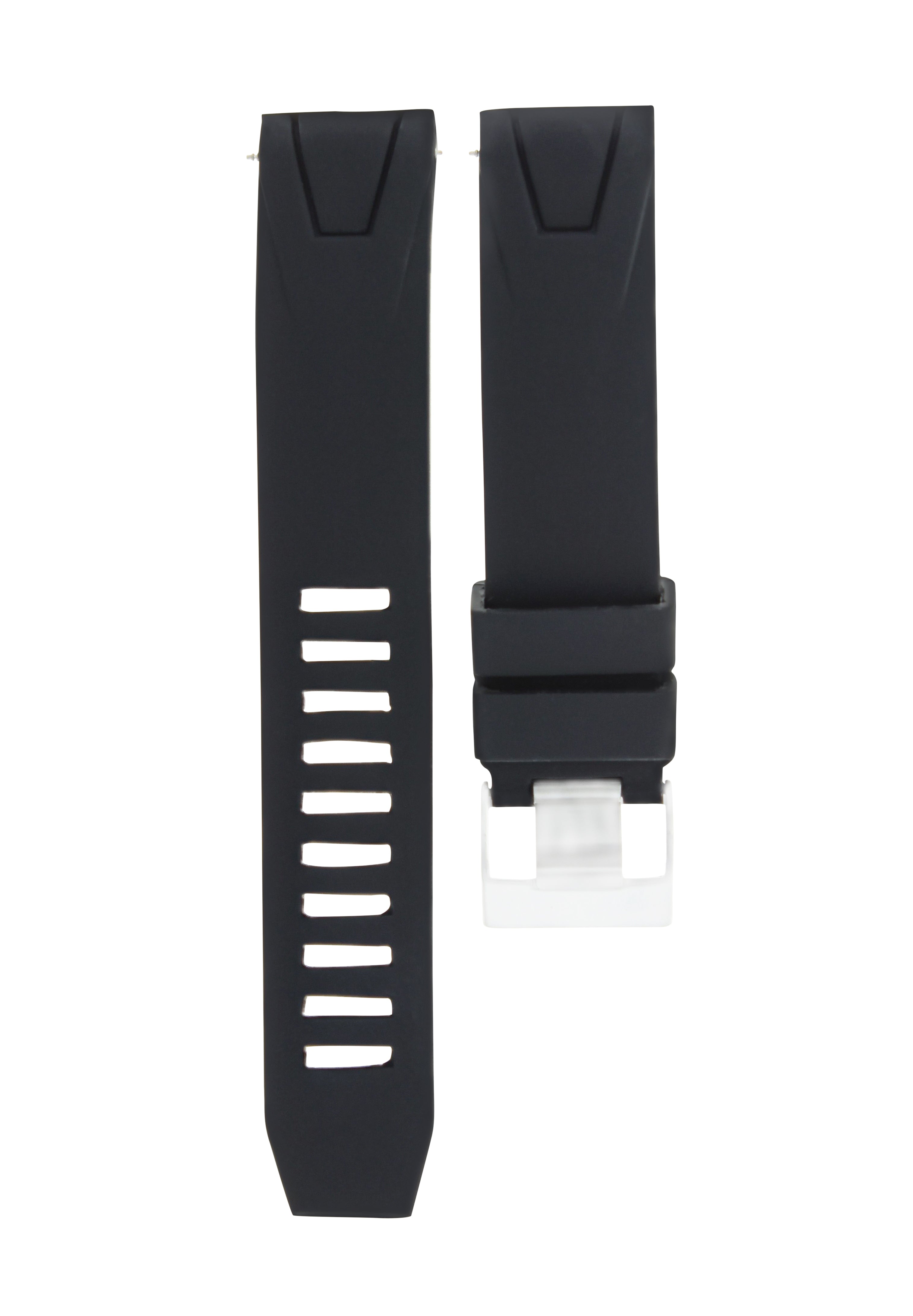 22MM RUBBER STRAP FOR OMEGA SEAMASTER PLANET OCEAN  WATCH BAND SILICONE BLACK