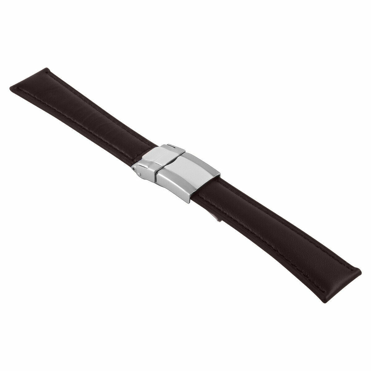 SMOOTH LEATHER STRAP WATCH BAND FOR ROLEX DAYTONA 16518 16523 16528 WATCH BROWN