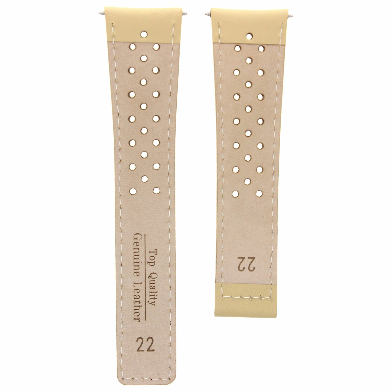 LEATHER BAND STRAP BAND 22MM FOR TAG HEUER CARRERA CALIBRE 01,12,36 F1 BEIGE