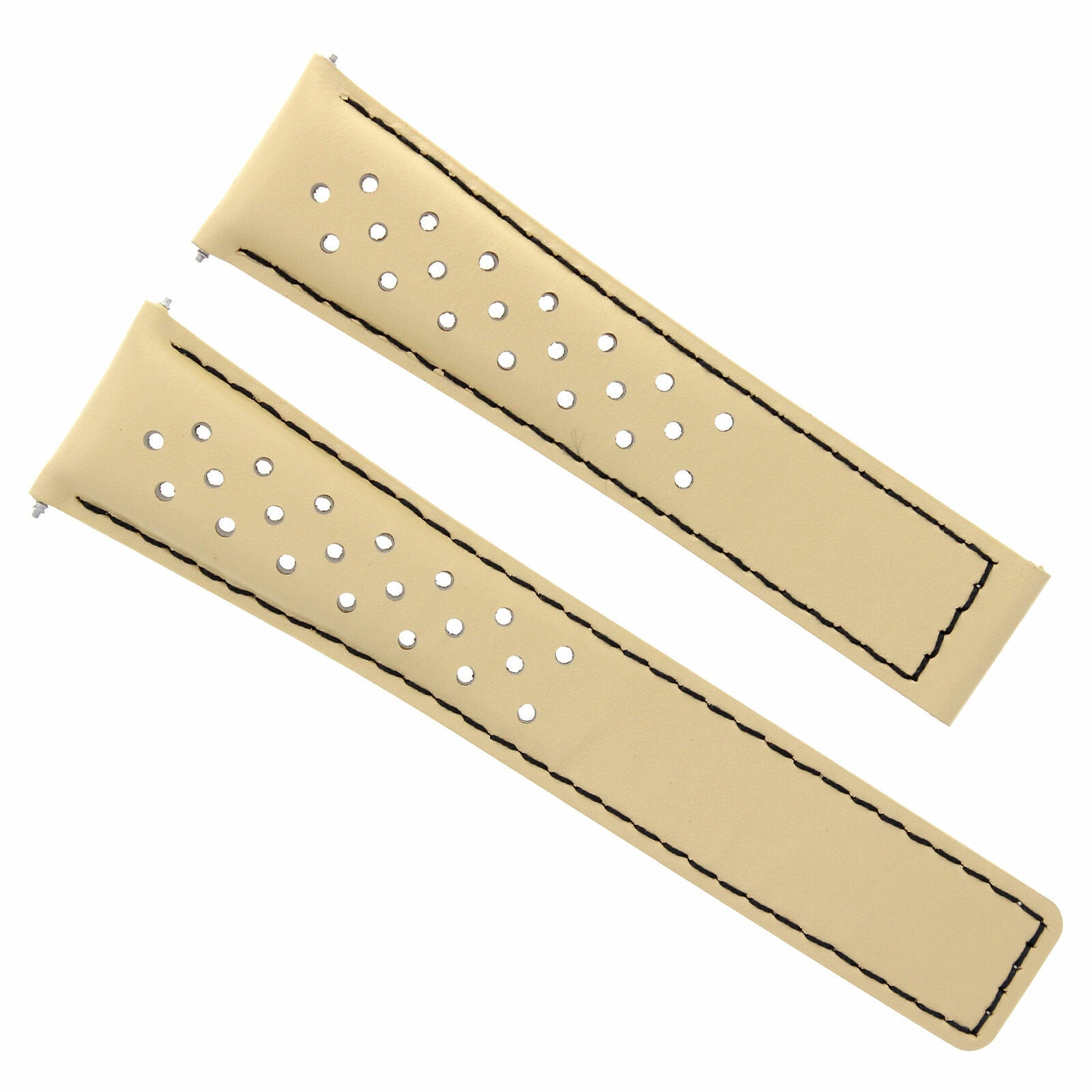 LEATHER BAND STRAP BAND 22MM FOR TAG HEUER CARRERA CALIBRE 01,12,36 F1 BEIGE