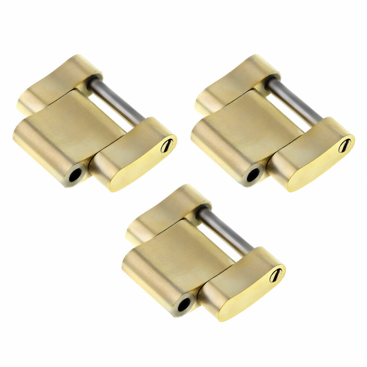 3 SOLID LINK FOR ROLEX DAYTONA,DATEJUST,GMT GOLD OYSTER WATCH BAND GOLD PLATED