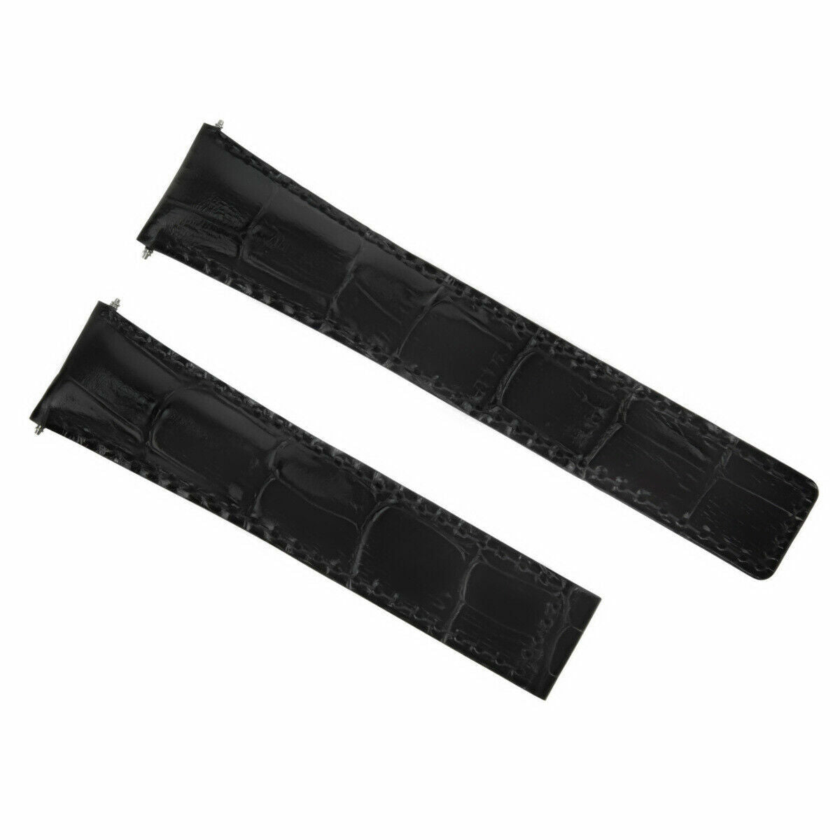 19MM LEATHER BAND STRAP DEPLOYMENT CLASP FOR TAG HEUER CARRERA WV211B BLACK 3T