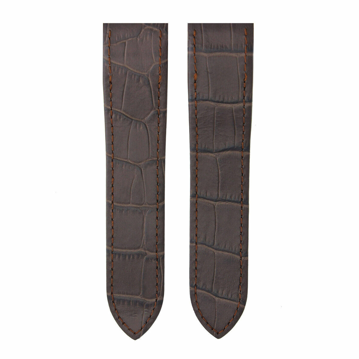 NEW 24.5MM LEATHER STRAP BAND FOR CARTIER SANTOS 100 WATCH CHRONO XL DARK BROWN
