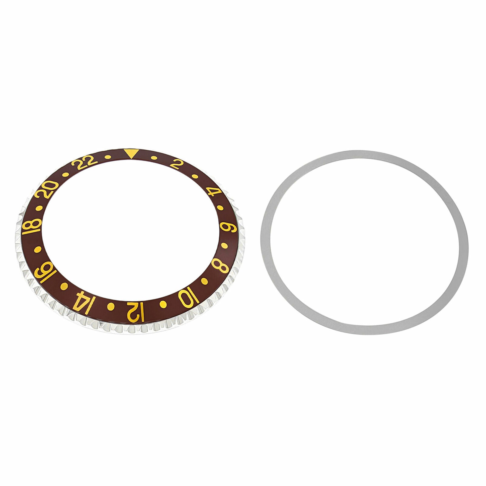 BEZEL+ INSERT + TENSION FOR ROLEX GMT 1670,1675,16750,16753 BROWN GOLD FONTS