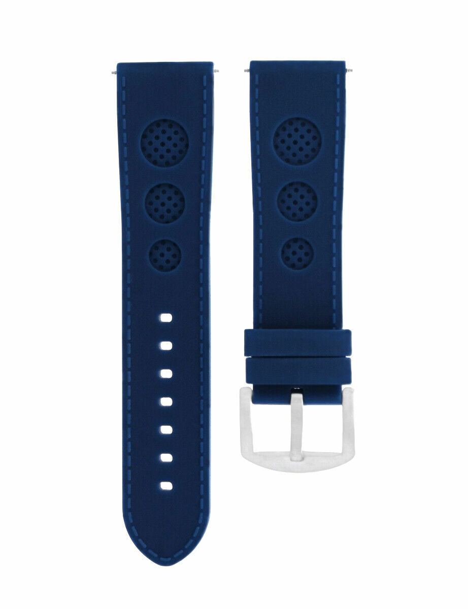 24MM RUBBER WATCH BAND STRAP FOR U-BOAT 48MM LUMINOX WATCH BLUE