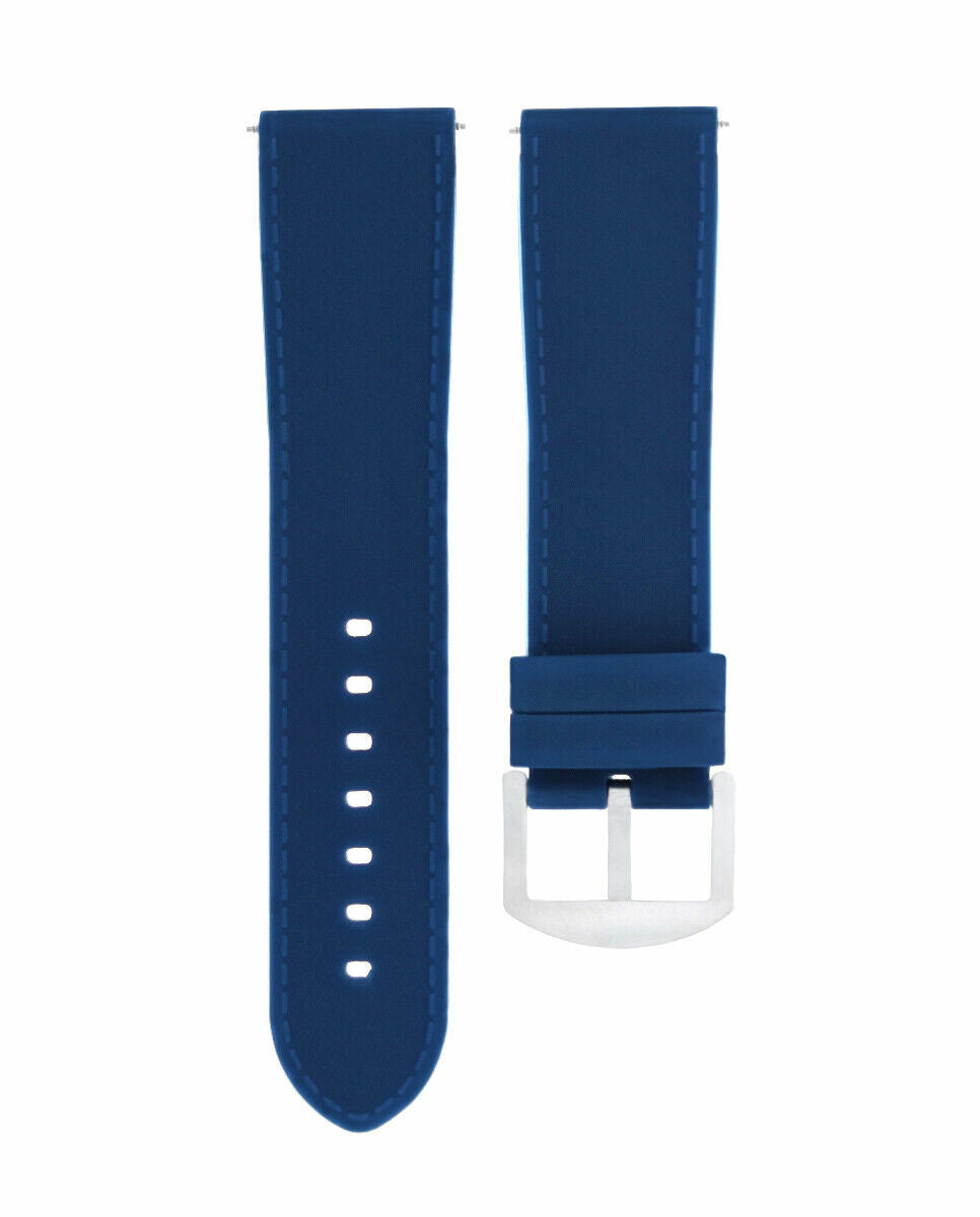 24MM RUBBER WATCH BAND STRAP FOR U-BOAT 48MM LUMINOX WATCH BLUE