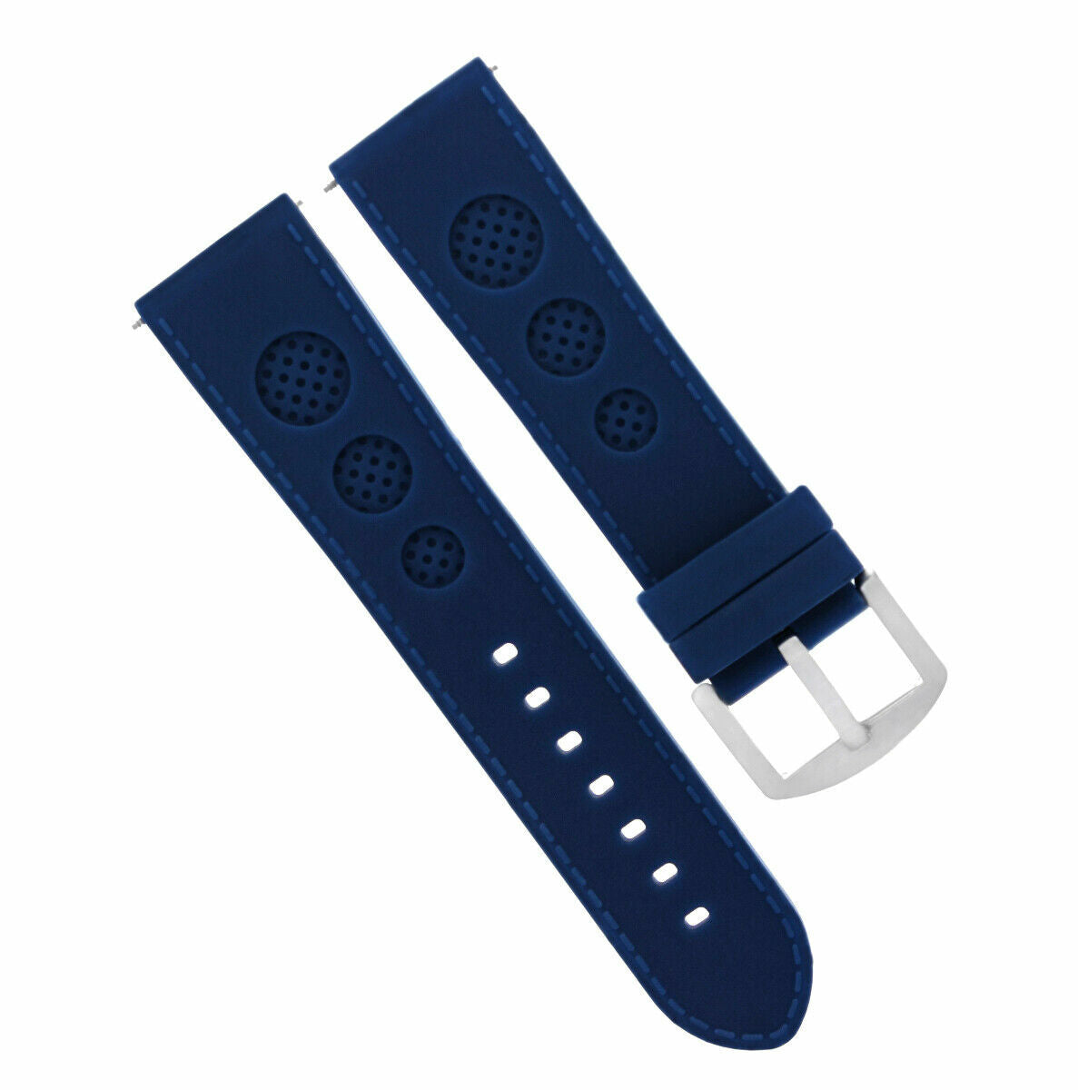 24MM RUBBER WATCH BAND STRAP FOR U-BOAT 48MM LUMINOX WATCH BLUE