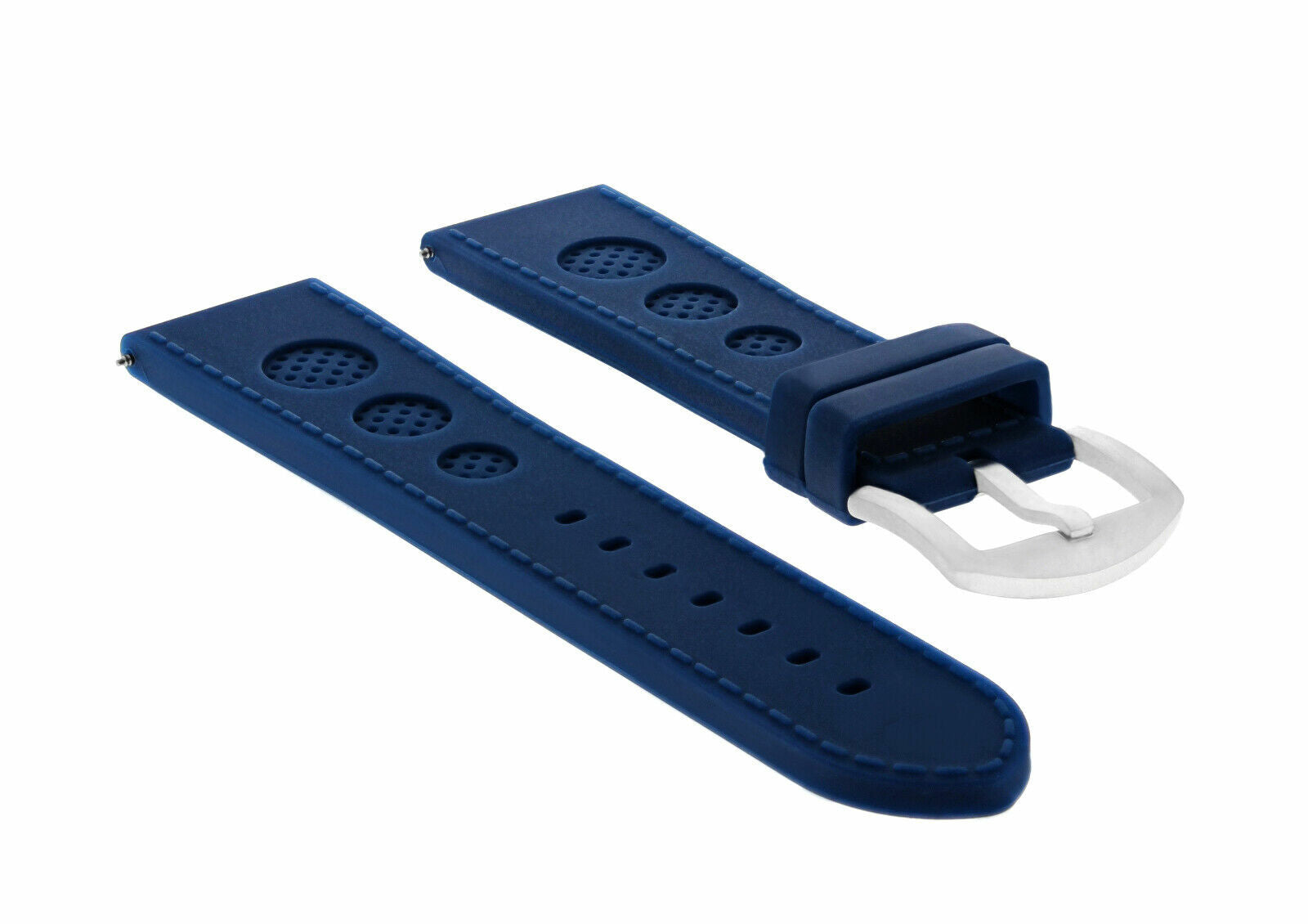 24MM RUBBER WATCH BAND STRAP FOR U-BOAT 48MM LUMINOX WATCH BLUE