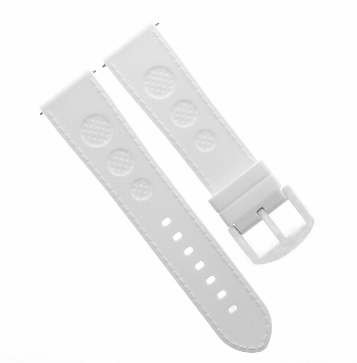 24MM RUBBER STRAP WATCH BAND STRAP FOR U-BOAT 48MM LUMINOX WATCH WHITE