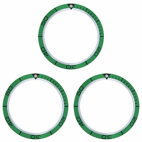 3 BEZEL INSERT FOR FIT 41MM-42MM CASE OMEGA WATCH SEAMASTER PLANET OCEAN GREEN T