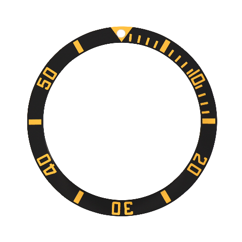 BEZEL INSERT FOR OMEGA SEAMASTER 200 396.1042 PROFESSIONAL WATCH BLACK GOLD
