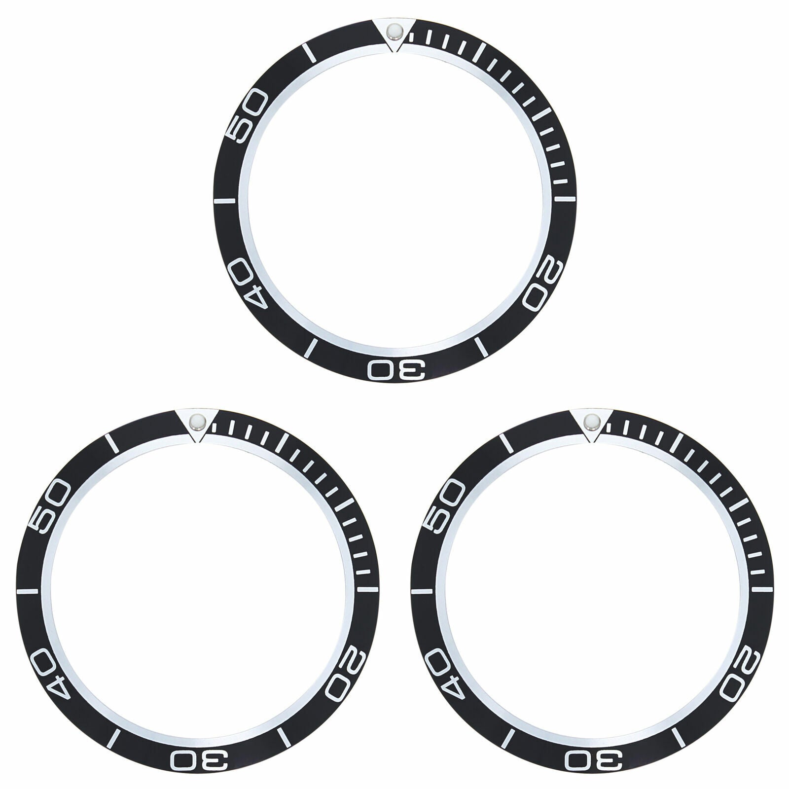 3 BEZEL INSERT FOR FIT 41MM CASE OMEGA SEAMASTER PLANET OCEAN WATCH TOP QY BLACK