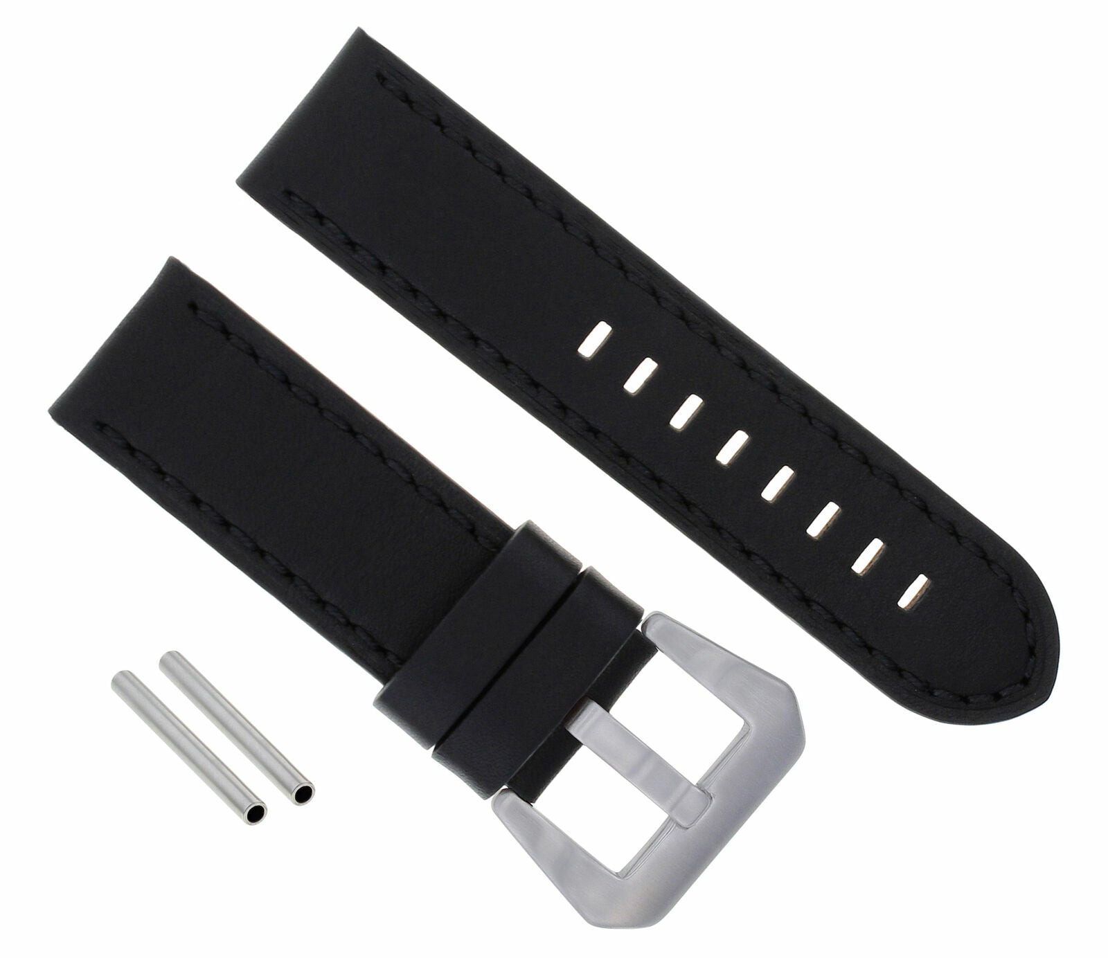 22MM LEATHER WATCH BAND STRAP FOR PANERAI PAM 119 244 049 120 50 51 WATCH BLACK