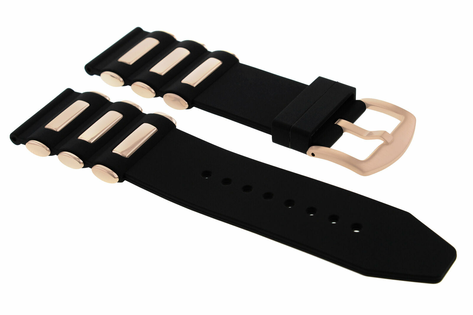 26MM SILICONE RUBBER BAND STRAP FOR INVICTA RUSSSIAN 6608, 4342 1479 ROSE BUCKLE