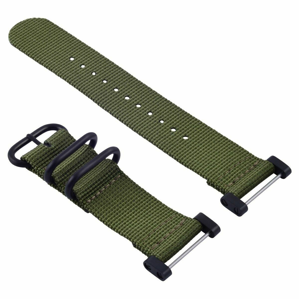 SUUNTO CORE NYLON STRAP DIVER BAND LUG ADAPTER SET 3 RINGS PVD MILITARY GREEN