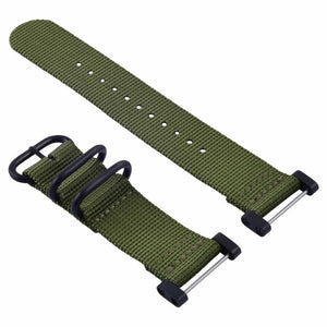 For Suunto Core Nylon Strap Diver Band Lug Adapter Set 3 Rings PVD Military Green