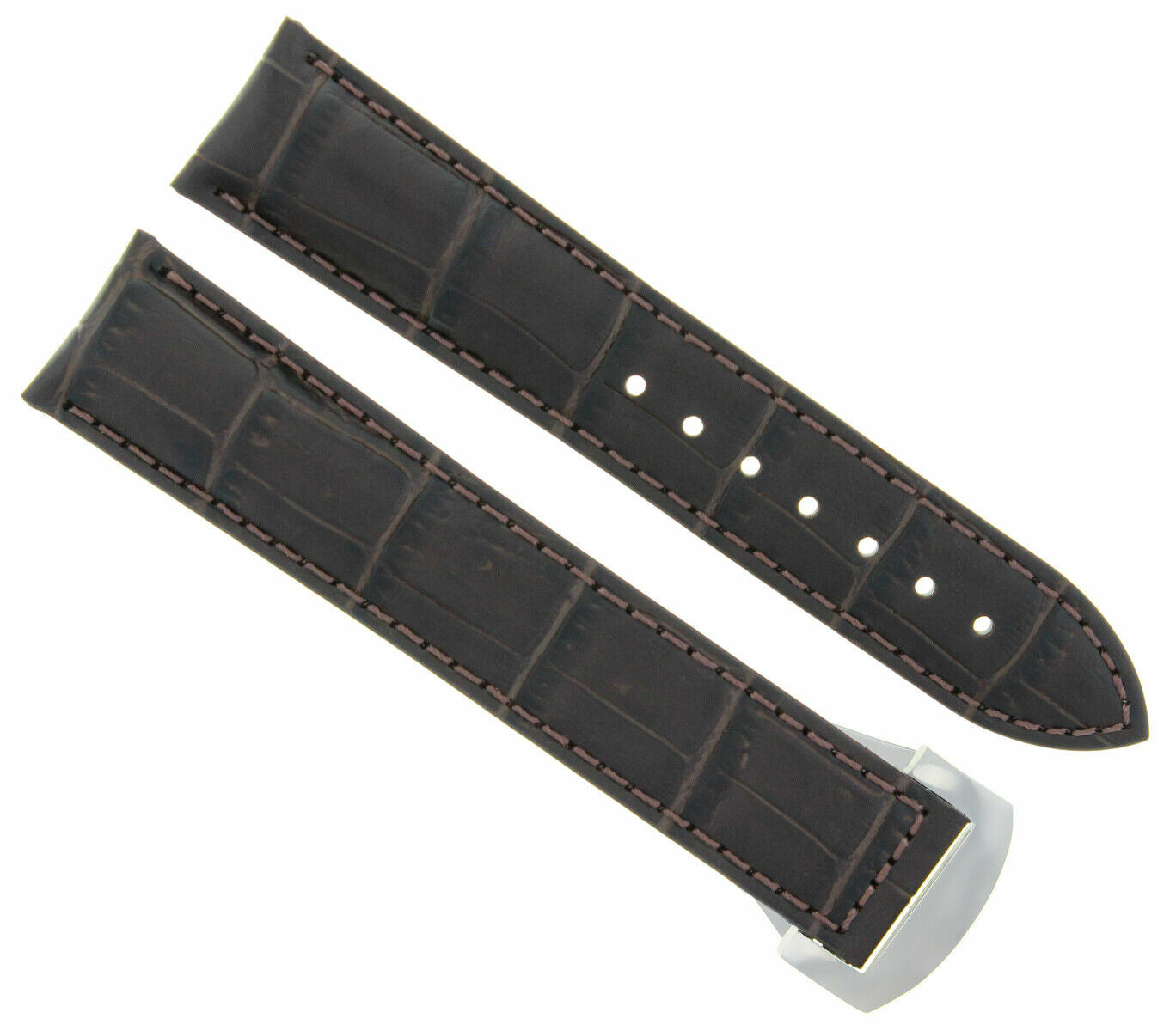 22MM LEATHER WATCH STRAP BAND FOR ORIS ARTIX CHRONO WATCH DEPLOY CLASP D/BROWN