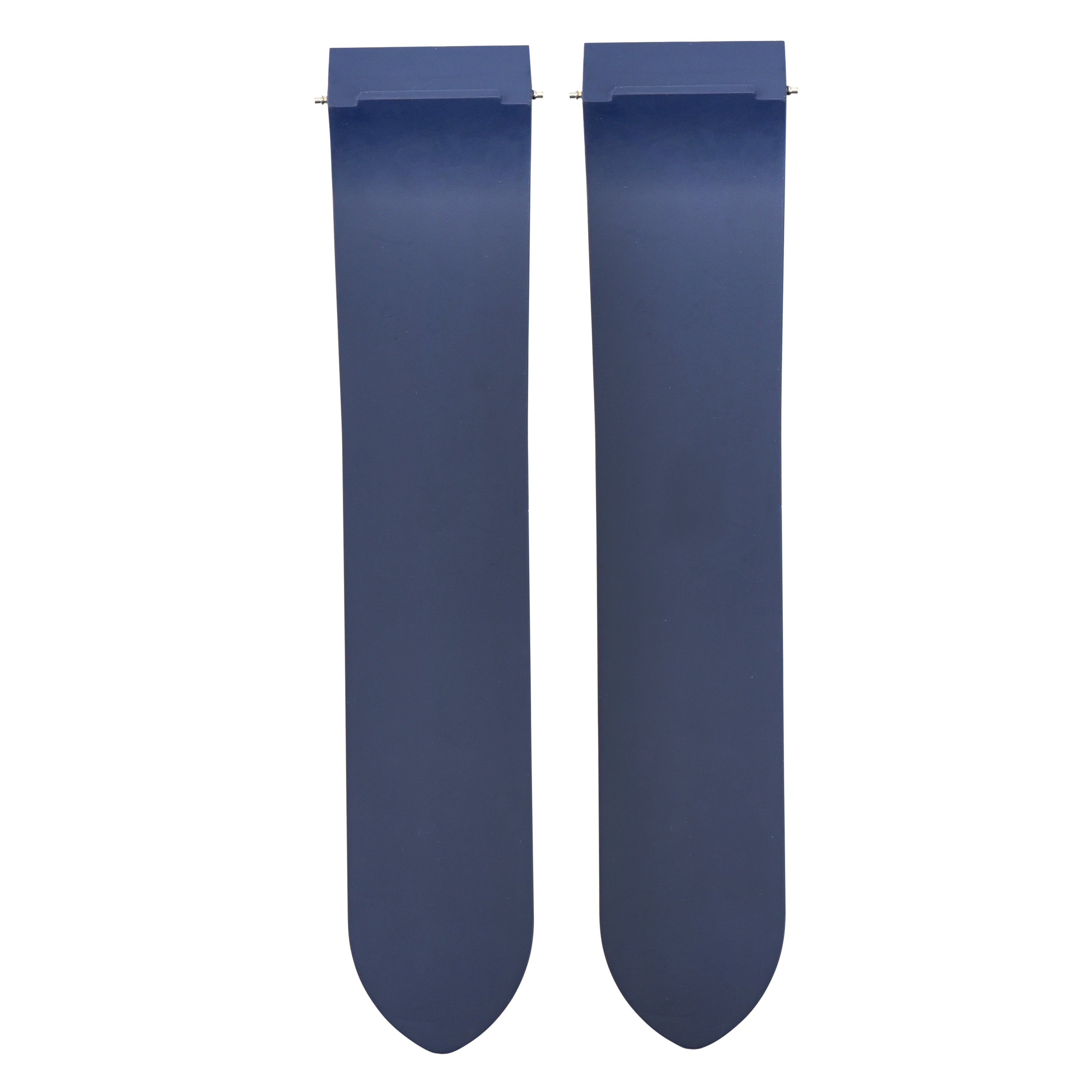 24.5MM RUBBER WATCH BAND STRAP FOR CARTIER SANTOS 100XL 2740 CHRONOGRAPH BLUE