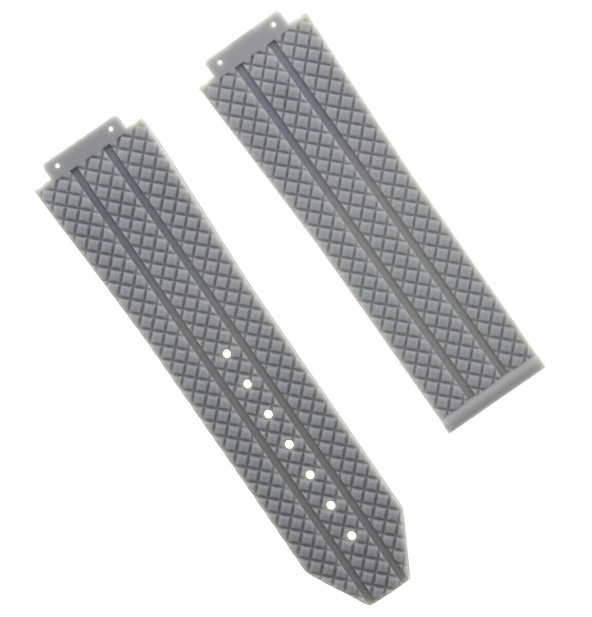 24MM WATCH BAND STRAP FOR H HUBLOT BIG BANG 44-45MM + SCREWDRIVER GRAY TOP QLTY