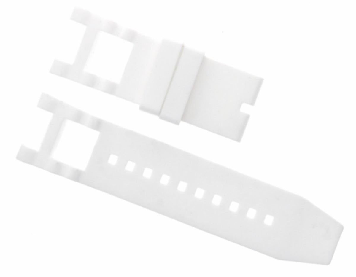 SILICONE RUBBER WATCH BAND STRAP FOR INVICTA SUBAQUA NOMA III 0927, 15798 WHITE