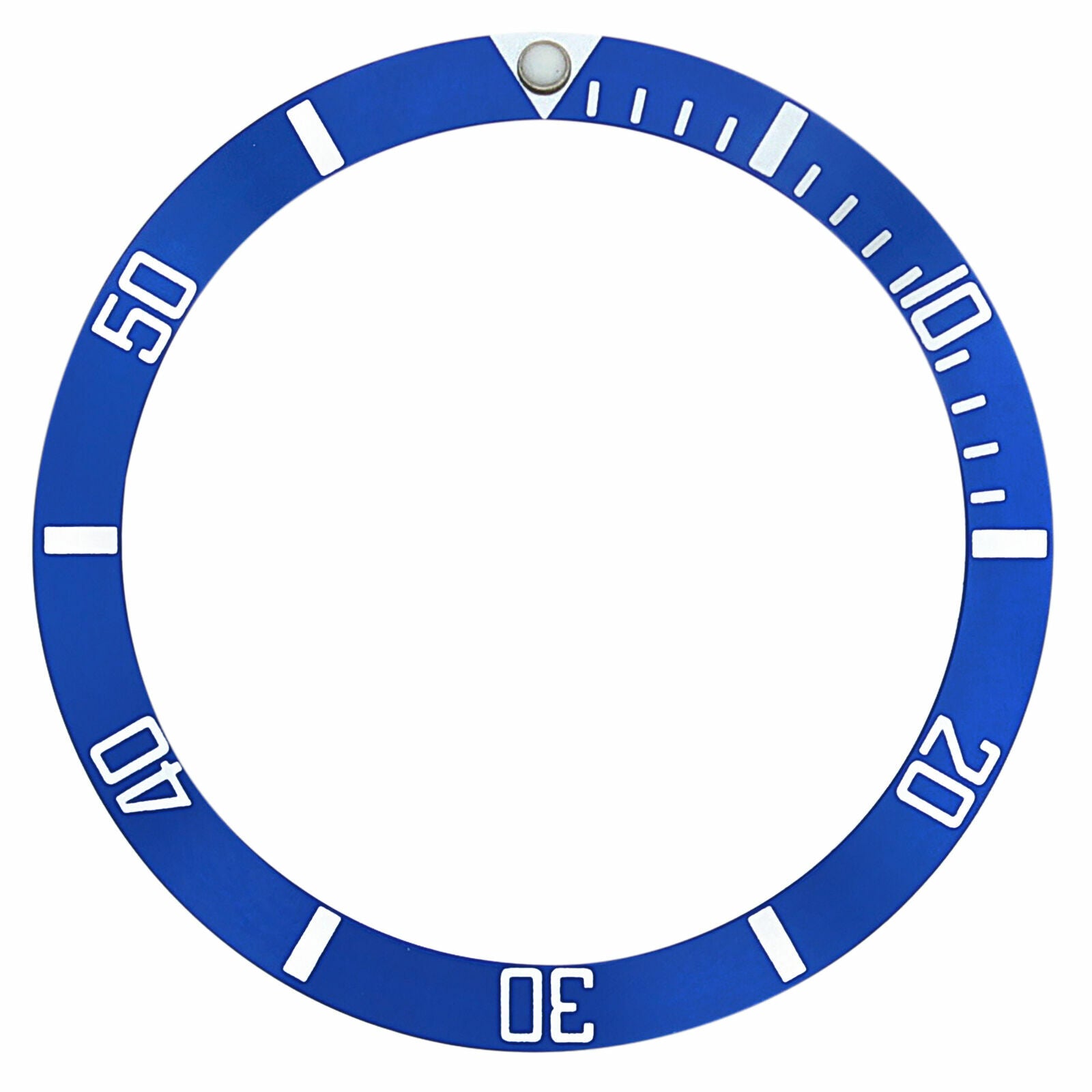 BEZEL INSERT FOR OMEGA SEAMASTER WATCH 36MM X 31MM BLUE SILVER FONT
