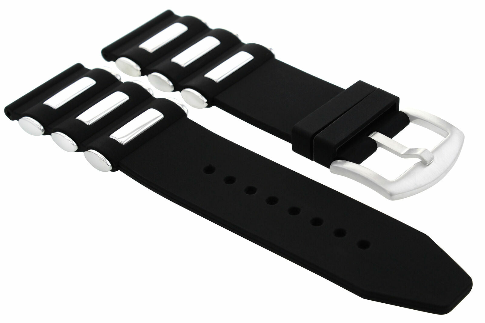 26MM SILICONE RUBBER DIVER BAND STRAP FOR INVICTA EXCURSION 18202 WATCH BLACK