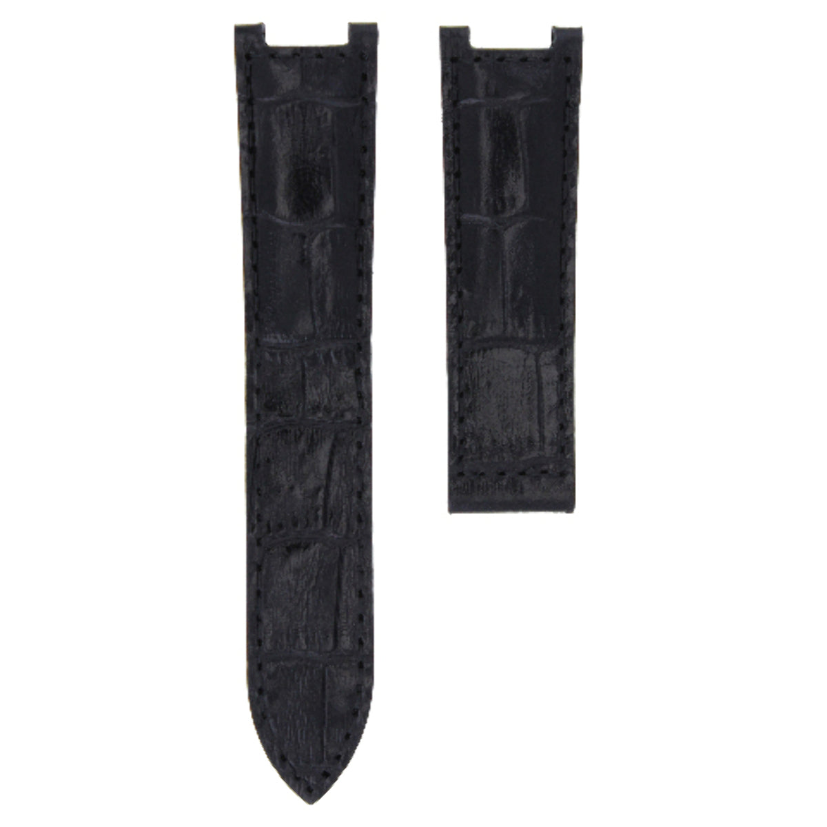 20MM LEATHER STRAP WATCH BAND FOR PASHA DE CARTIER 1050 1352 2113 2388 BLACK