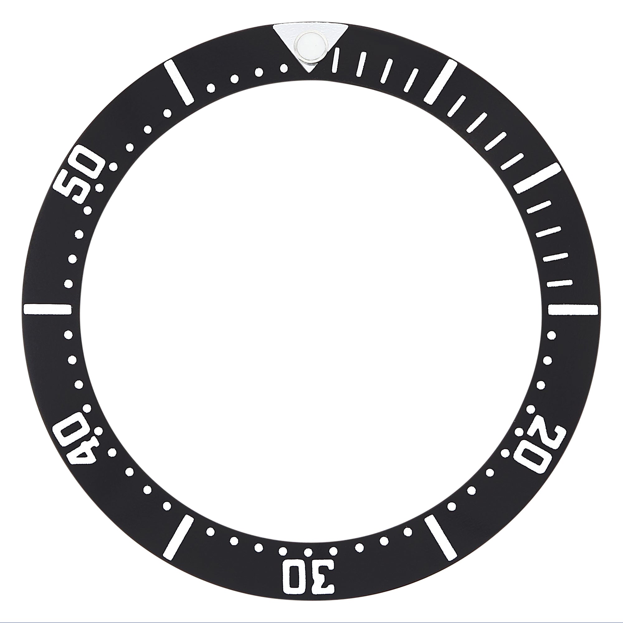 REPLACEMENT ALUMINUM BEZEL INSERT BLACK/SILVER FOR WATCH 38MM X 31MM