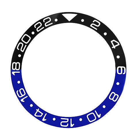 BATMAN BEZEL INSERT CERAMIC FOR ROLEX GMT 16700 16710,16718 ENGRAVE BLACK/BLUE