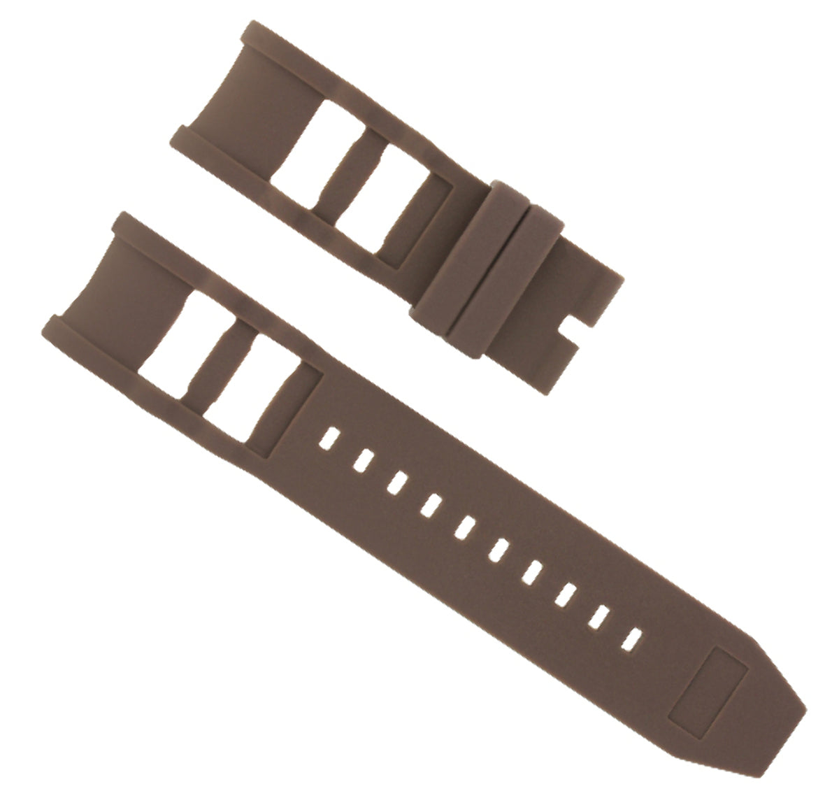 26MM RUBBER WATCH BAND  STRAP FOR INVICTA SIGNATURE RUSSIAN DIVER 1800 BROWN