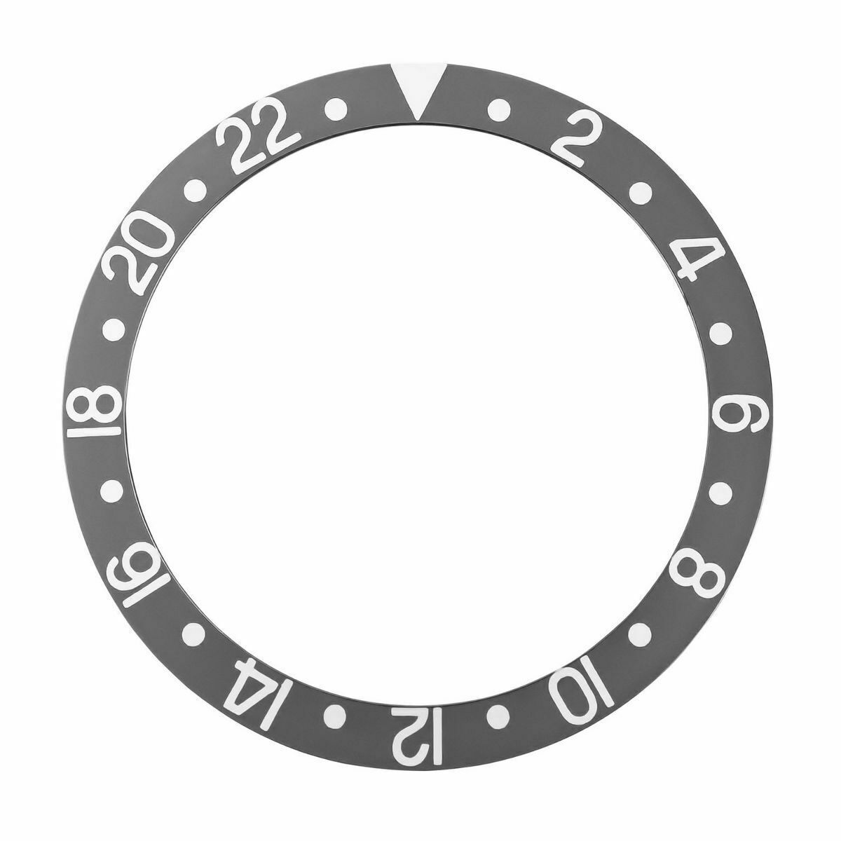 BEZEL INSERT FOR ROLEX GMT MASTER I II 16700 16710 16713 16718 16760 GREY SILVER