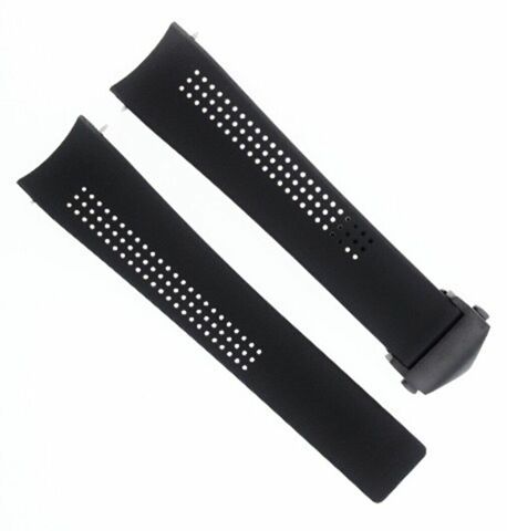 20mm Rubber Watch Band Strap Clasp for Tag Heuer Grand Carrera WAV511 with Clasp