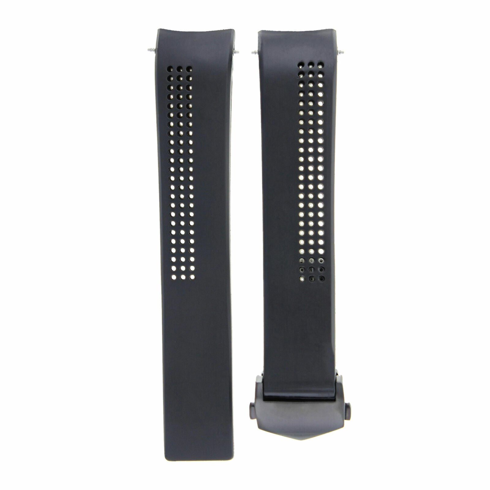 22MM NEW RUBBER BAND STRAP FOR TAG HEUER CARRERA CALIBRE 16 36 1887 +CLASP BLACK