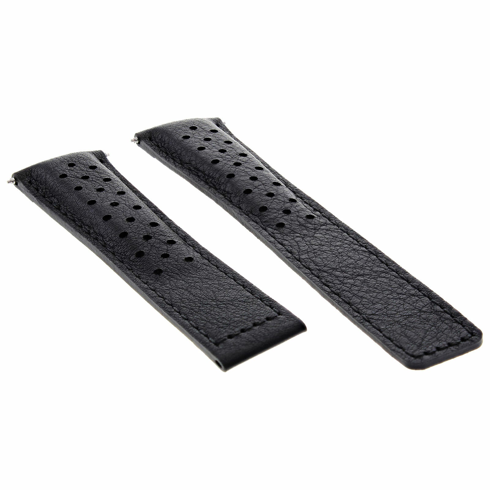 22MM LEATHER STRAP BAND FOR TAG HEUER AQUARACER WATCH FIT FC5037-39-40-48 BLACK