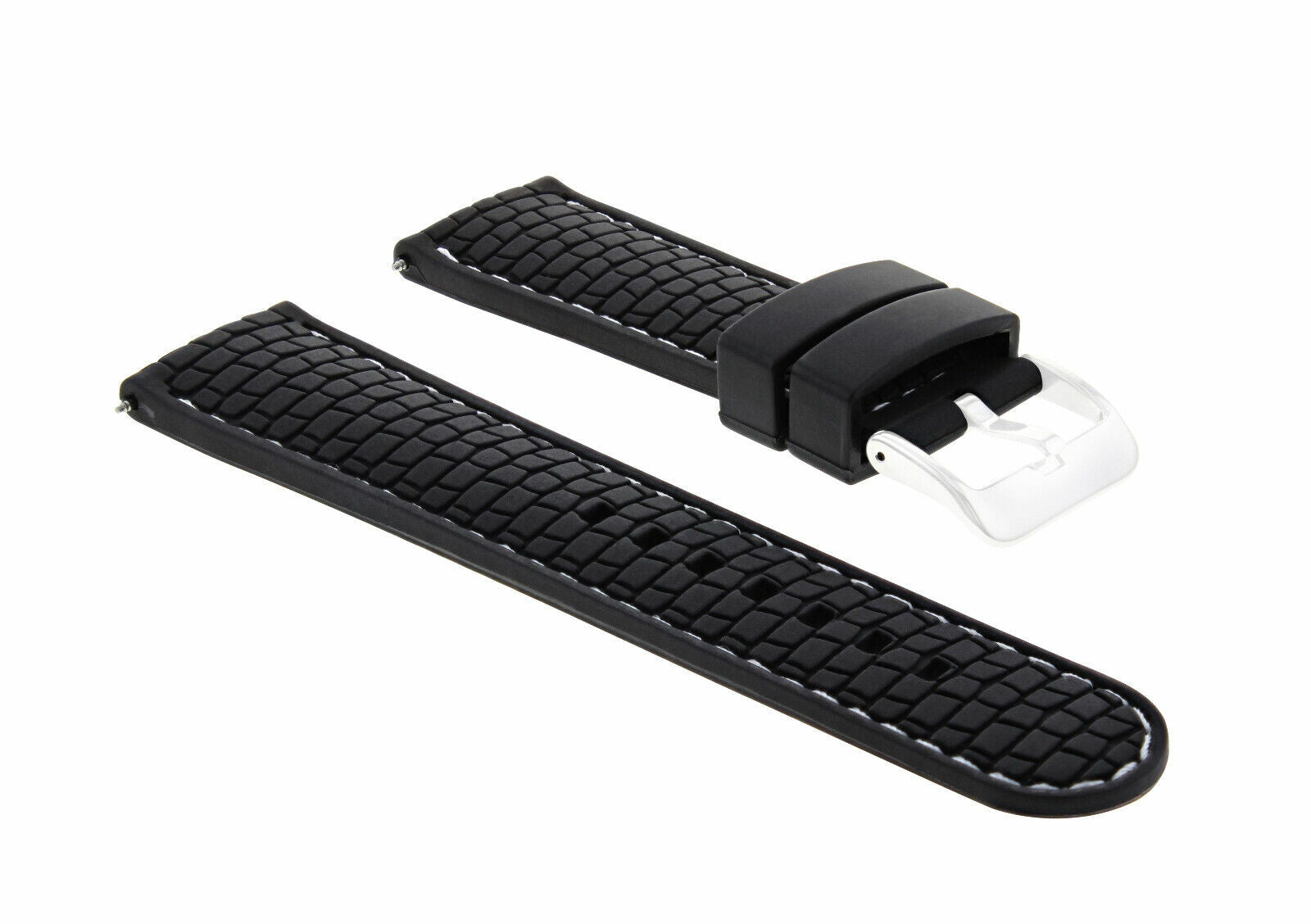 NEW 24MM RUBBER STRAP BAND FIT BULOVA UHF SEA KING QUARTZ BRACELET BLACK WS