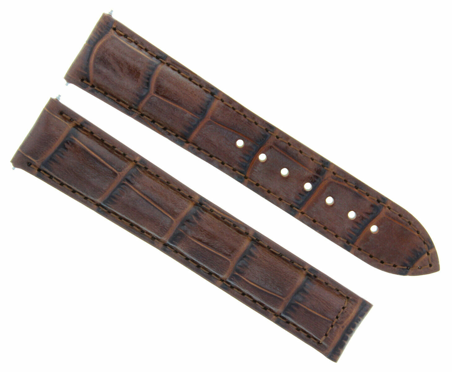 20MM LEATHER BAND STRAP FOR MAURICE LACROIX DOUBLE RETROGRADE GMT DARK BROWN