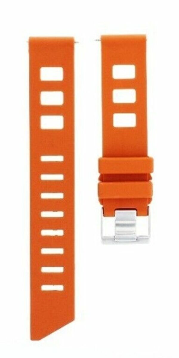20MM ISO RUBBER SILICONE DIVER BAND STRAP FOR SCUBA SPORT DIVER STRAP ORANGE