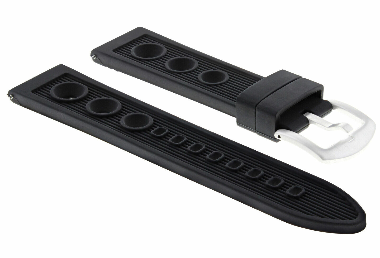 22MM RUBBER WATCH BAND STRAP FOR INVICTA 1326 GMT 11255 SIGNATURE II WATCH BLACK