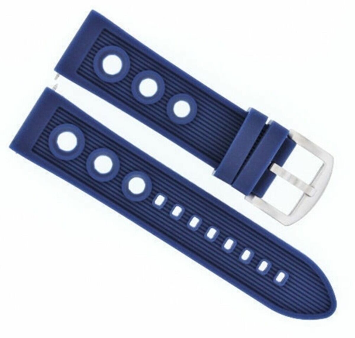 20MM RUBBER DIVER BAND STRAP FOR CITIZEN ECO-DRIVE BL5250-02L WATCH BLUE  TOP QY