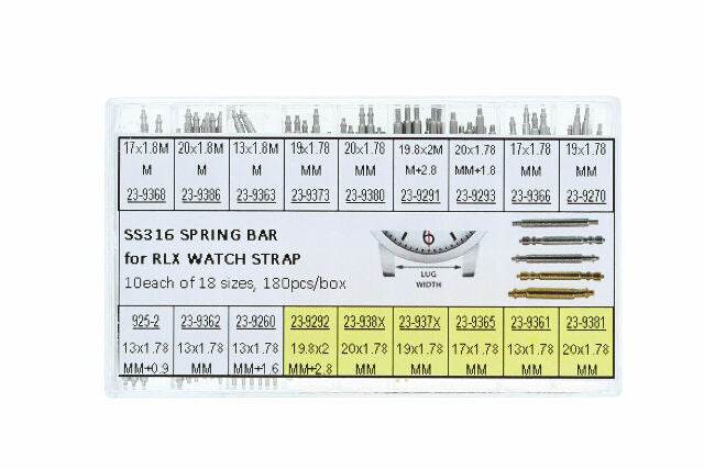 180 SPRING BAR FOR ROLEX DATEJUST SUBMARINER DAYTONA EXPLORER GMT ASSORTMENT SS