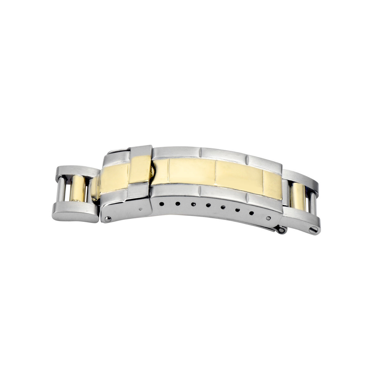 MENS 18K/SS TWO TONE BUCKLE WITH GOLD IN MIDDLE NEW MODEL STYLE WITH WET SUIT