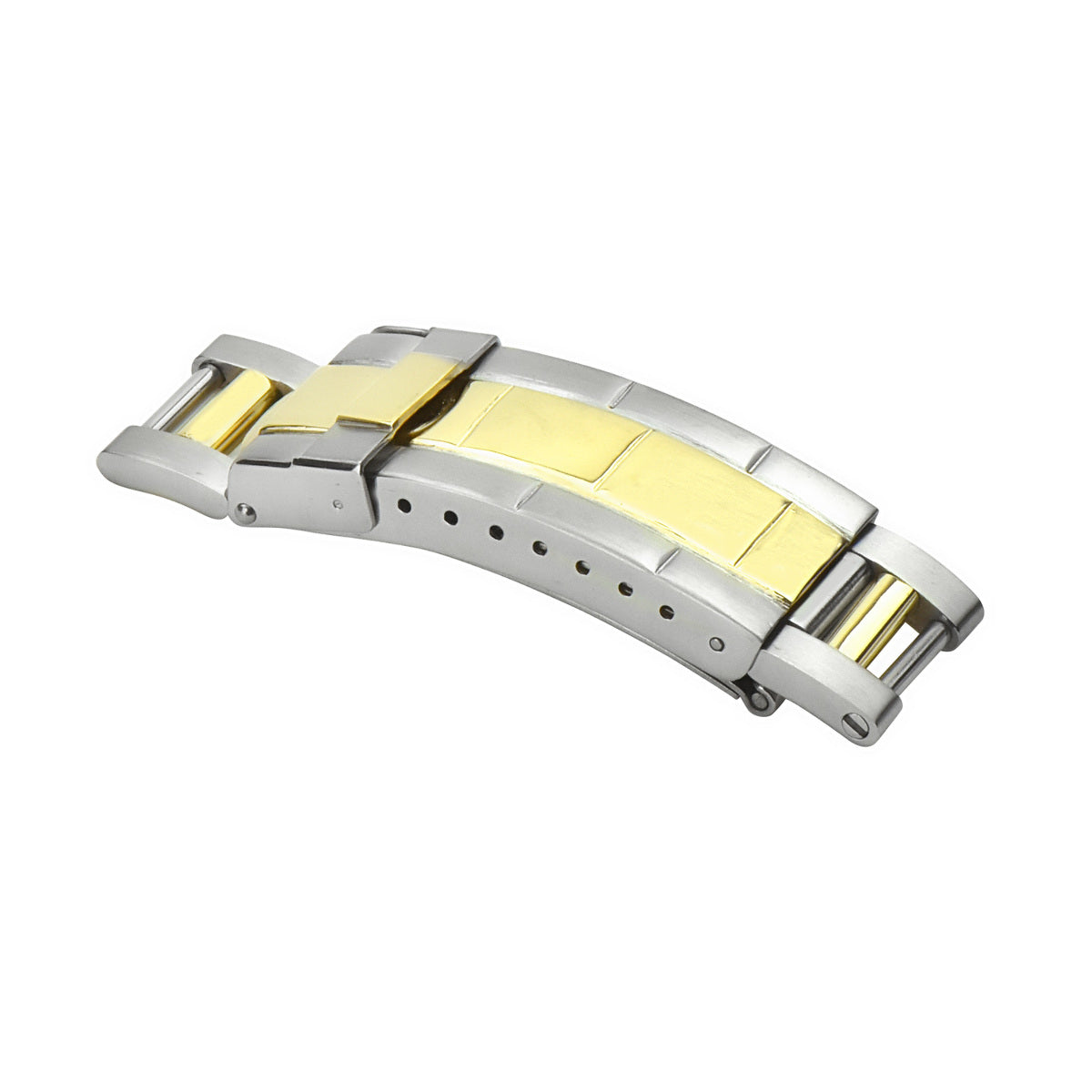 MENS 18K/SS TWO TONE BUCKLE WITH GOLD IN MIDDLE NEW MODEL STYLE WITH WET SUIT