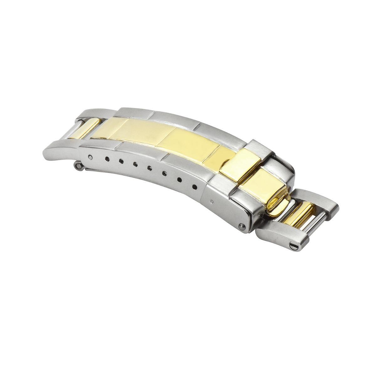 MENS 18K/SS TWO TONE BUCKLE WITH GOLD IN MIDDLE NEW MODEL STYLE WITH WET SUIT