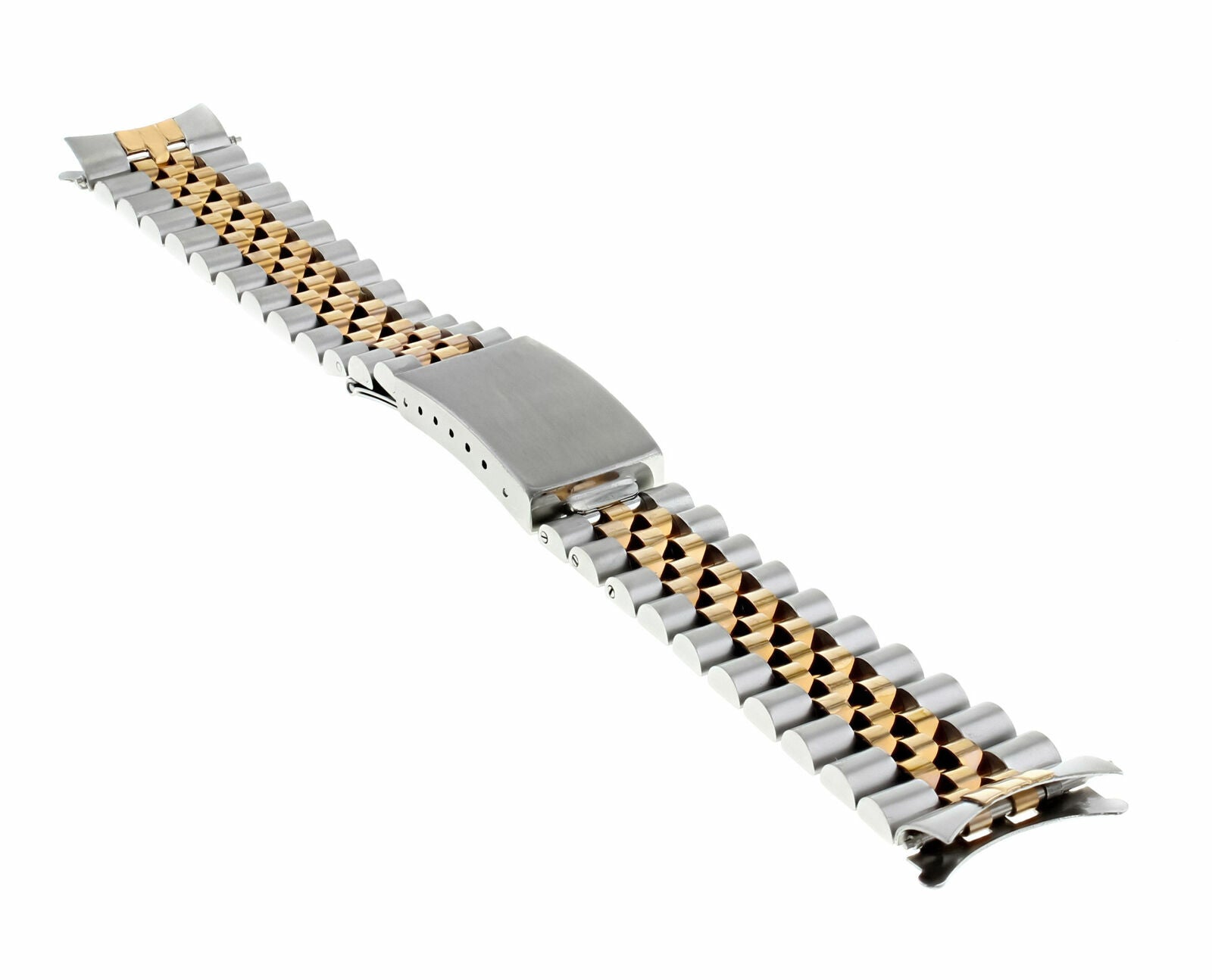 20MM JUBILEE WATCH BAND FOR ROLEX DATEJUST SUBMARINER GMT REAL GOLD 18K/SS ROSE