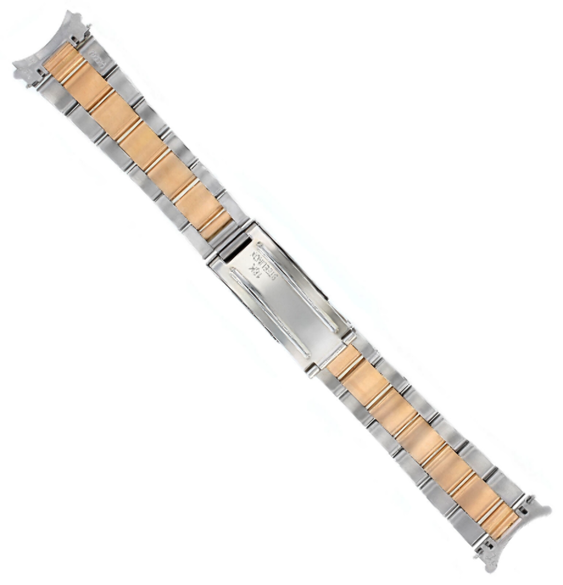 OYSTER WATCH BAND FOR ROLEX WATCH 18K/SS REAL ROSE GOLD 20MM 16233 16800 16700