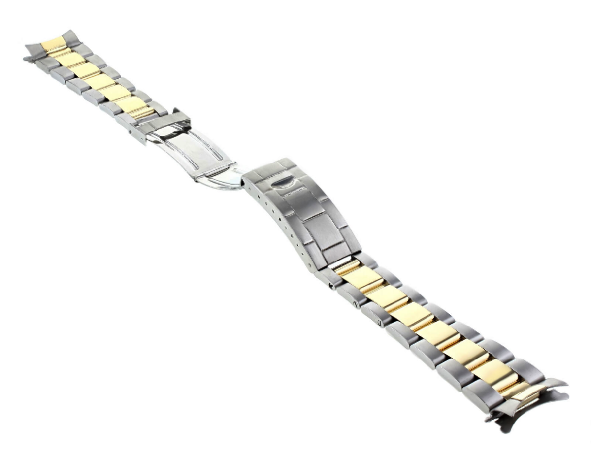 OYSTER WATCH BAND FOR ROLEX SUBMARINER 16800 16810 16808 16613 16618 18K/SS 20MM