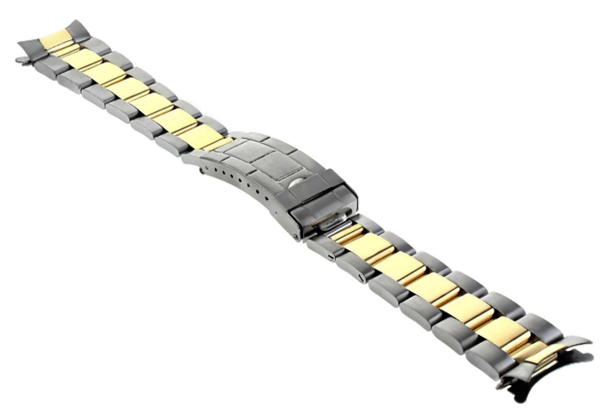 OYSTER WATCH BAND FOR ROLEX GMT 16700 16710 16713 16718 18K/SS REAL GOLD 20MM