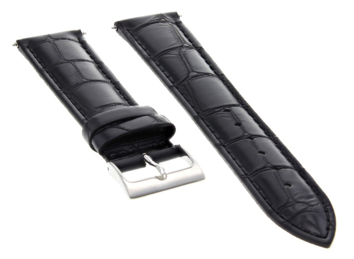 17MM 18MM 19MM 20MM 21MM 22MM 23MM 24MM LEATHER WATCH STRAP BAND FOR OMEGA, Black, view 4