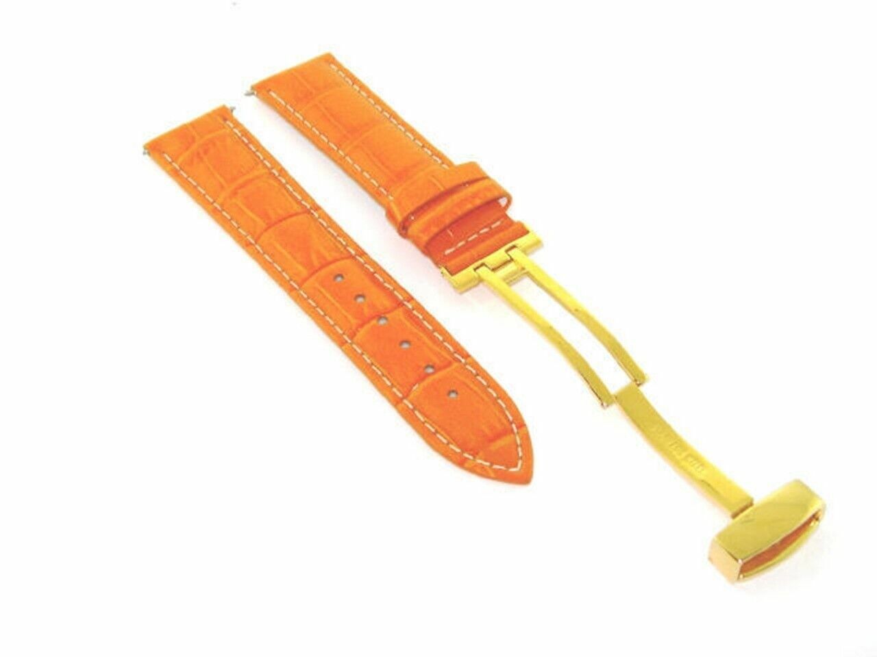 18-24MM LEATHER STRAP BAND FOR BAUME MERCIER CLASSIMA CLIFTON ET MERCIER GOLD