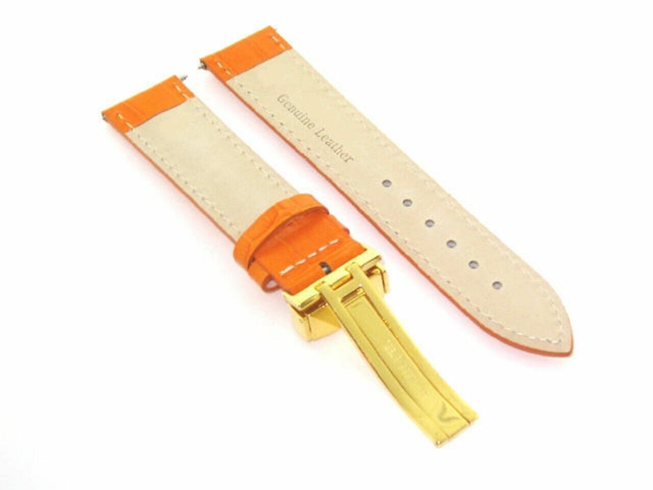18-24MM LEATHER STRAP BAND FOR BAUME MERCIER CLASSIMA CLIFTON ET MERCIER GOLD